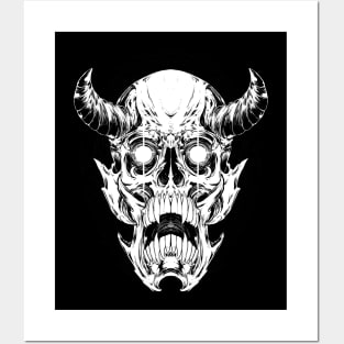 Devil Horns Skull Posters and Art